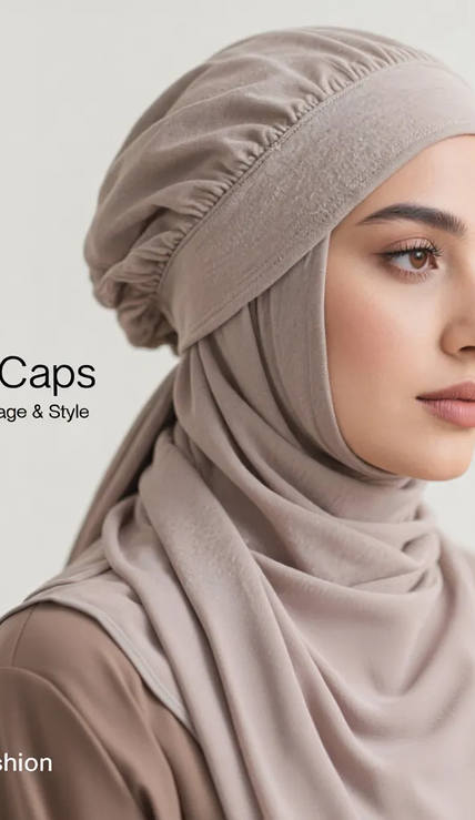 Under Hijab Cap – Breathable, Non-Slip Comfort