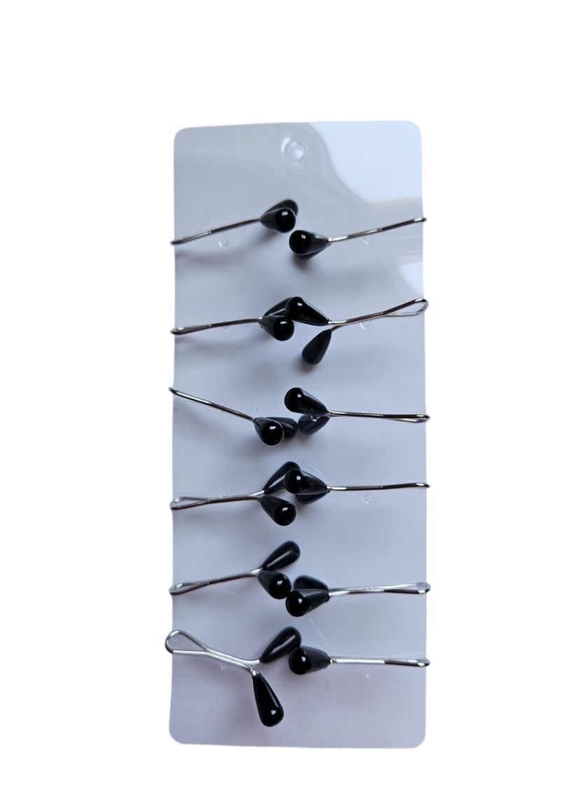 Clip Hijab Pins - Pack of 12 Black