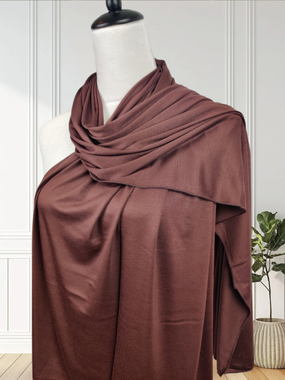 Premium Jersey Hijab – Coffee