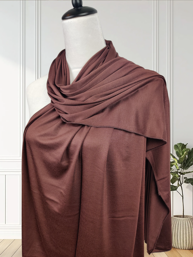 Premium Jersey Hijab – Coffee