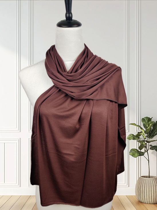 Premium Jersey Hijab – Coffee