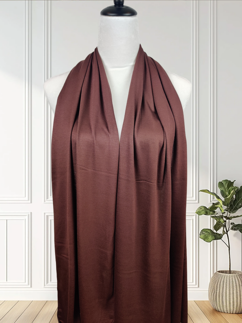 Premium Jersey Hijab – Coffee