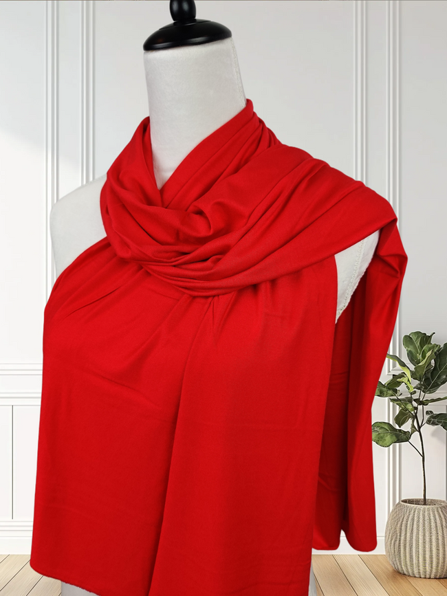 Premium Jersey Hijab – Red