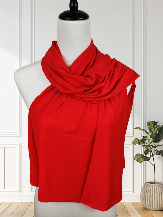 Premium Jersey Hijab – Red
