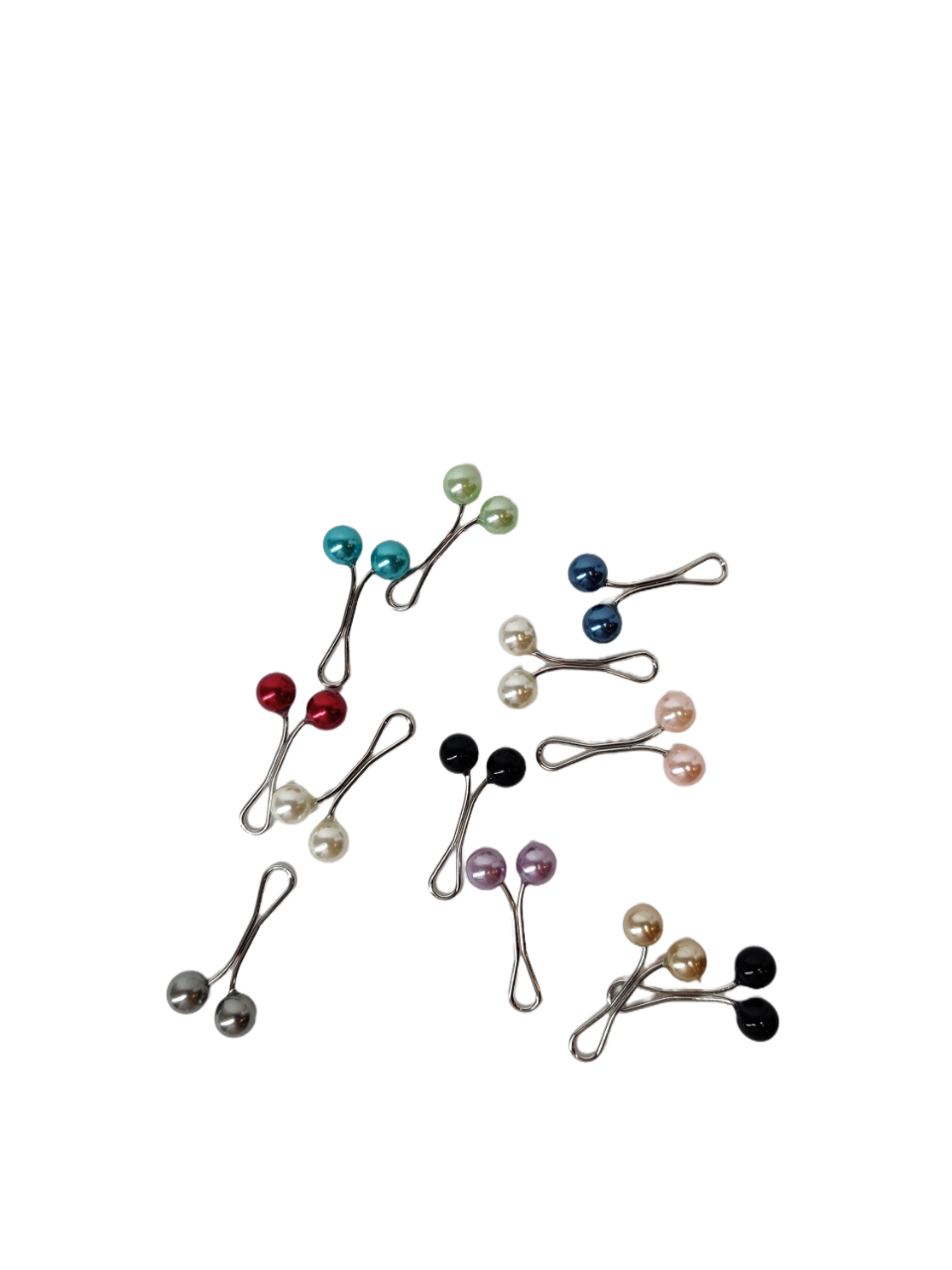 Clip Hijab Pins - Pack of 12 Multi