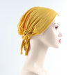 Elastic Adjustable Bonnet Undercap – Mustard