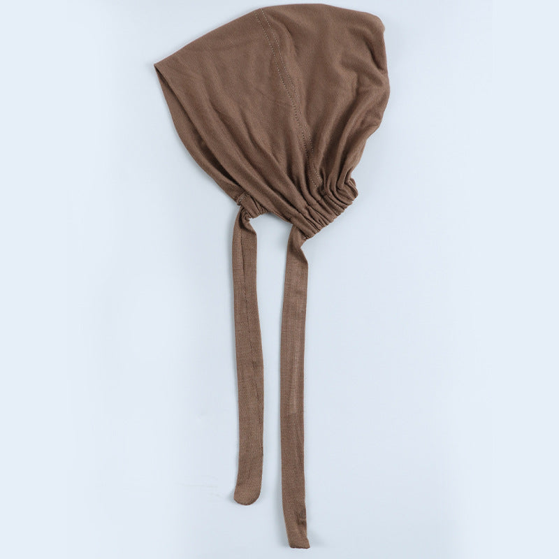 Elastic Adjustable Bonnet Undercap – Black