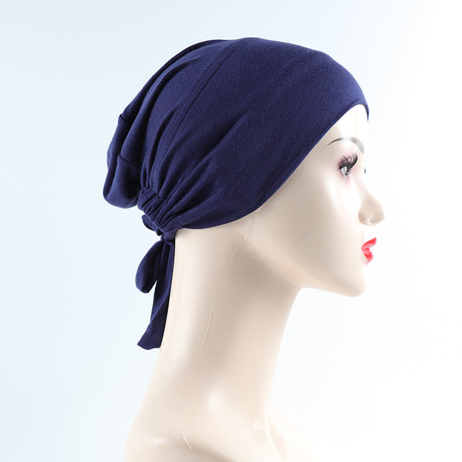 Elastic Adjustable Bonnet Undercap – Royal Blue