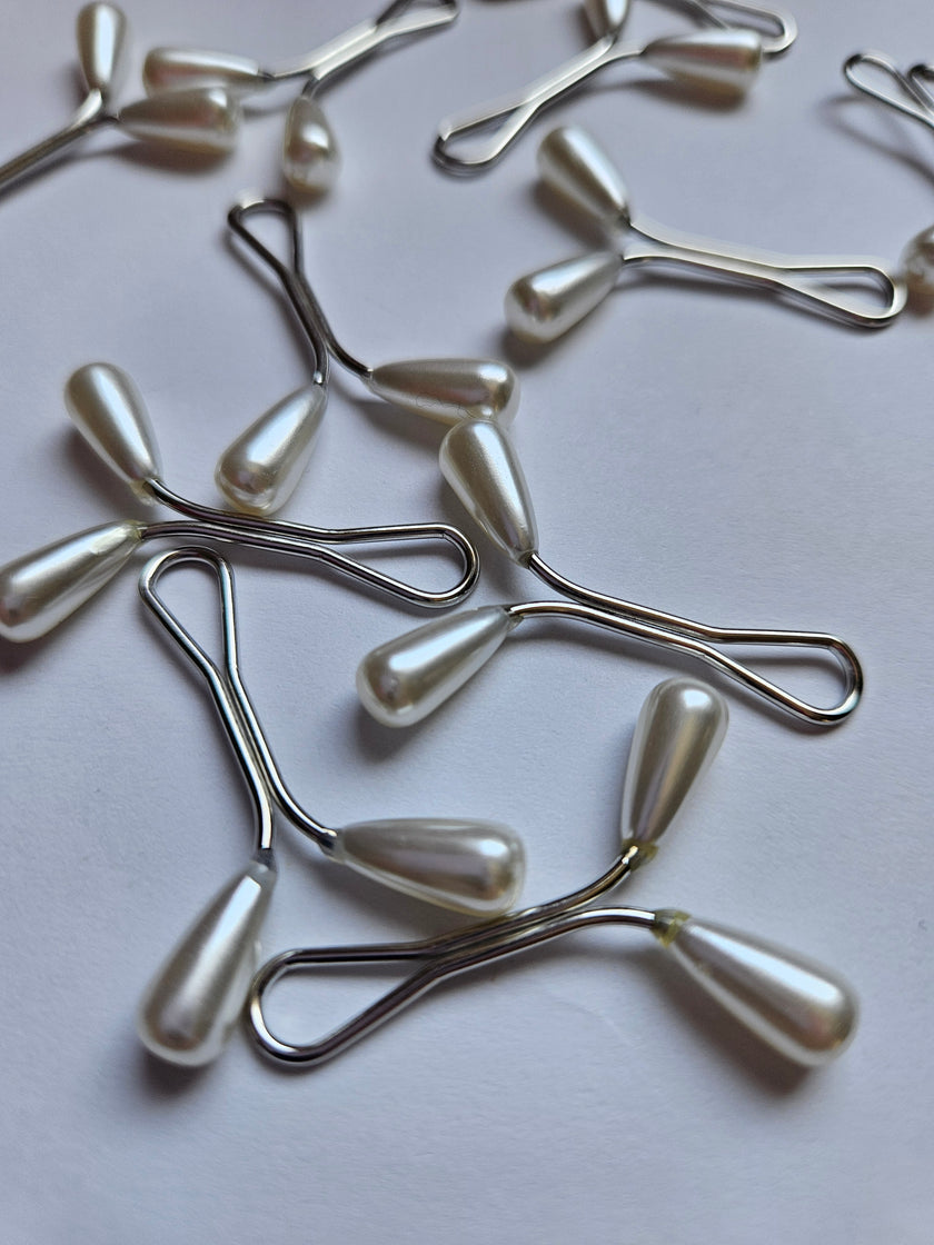 Clip Hijab Pins - Pack of 12 White