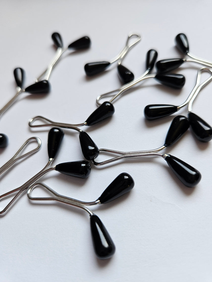 Clip Hijab Pins - Pack of 12 Black