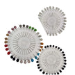 Vintage Rhinestone Ball Pin	Black - Wheel of 30