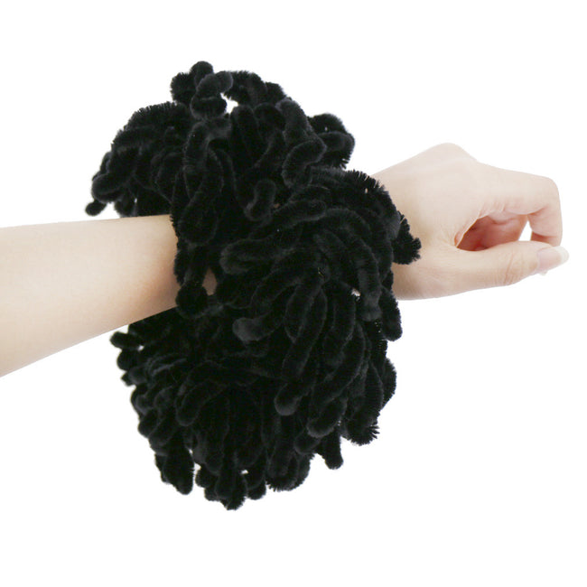 Velvet Volumizing Scrunchies - Black