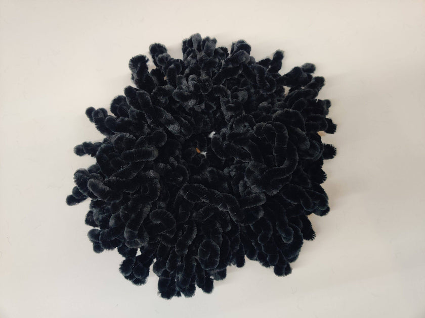 Velvet Volumizing Scrunchies - Black