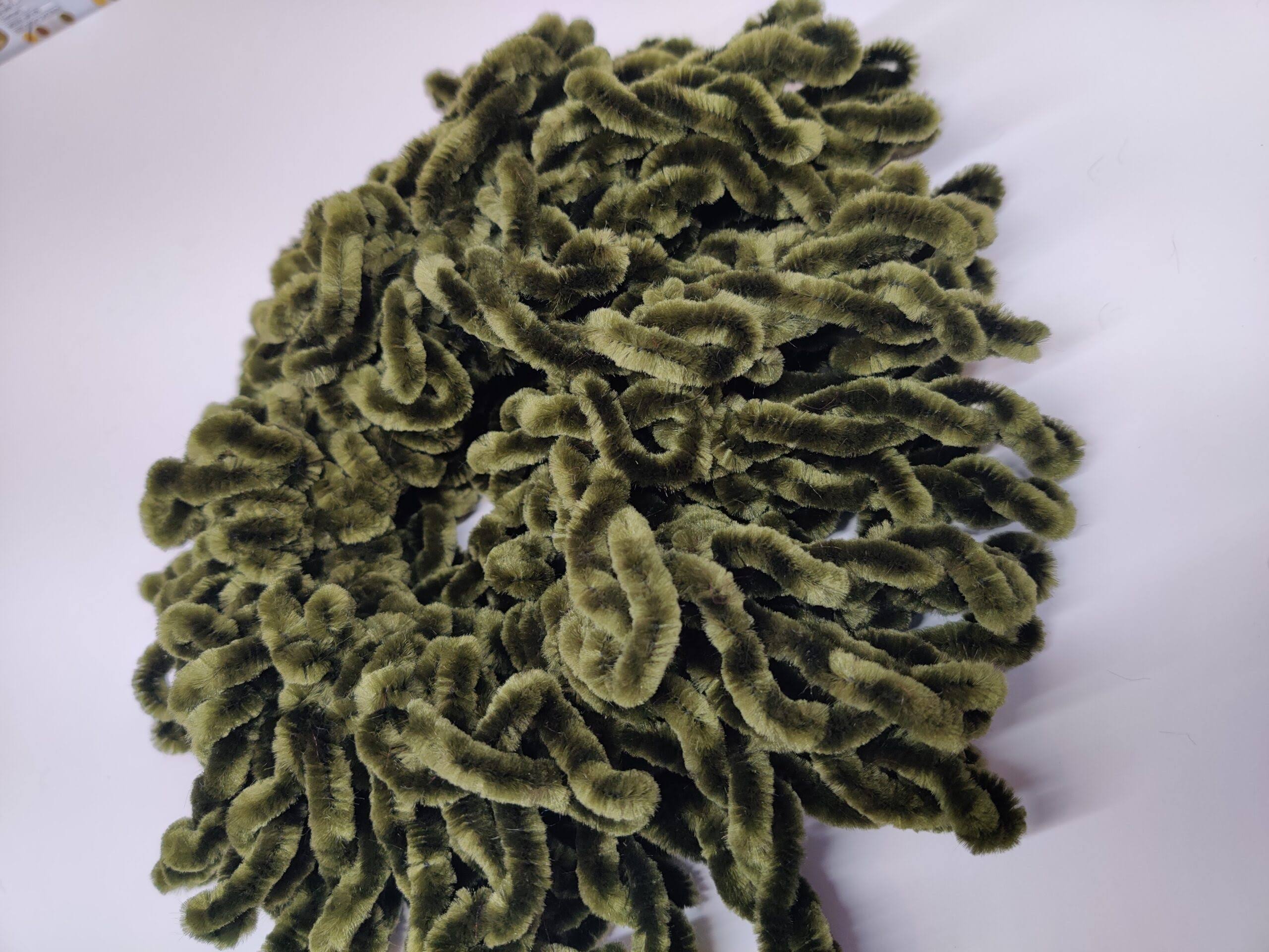 Velvet Volumizing Scrunchies - Olive Green