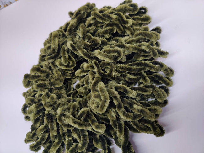 Velvet Volumizing Scrunchies - Olive Green