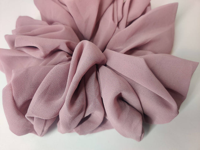 Bubble Chiffon Scrunchies - Mauve Pink