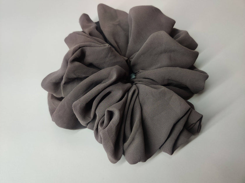Bubble Chiffon Scrunchies - Stoney Gray