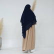 Khimar - 2 Layre front, 3 Layer Back - Navy Blue