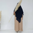 Khimar - 2 Layre front, 3 Layer Back - Navy Blue