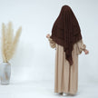 Khimar - 2 Layre front, 3 Layer Back - Coffee
