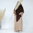 Khimar - 2 Layre front, 3 Layer Back - Coffee