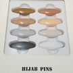 Hijab Pin - Pack of 8 - Gray Shades