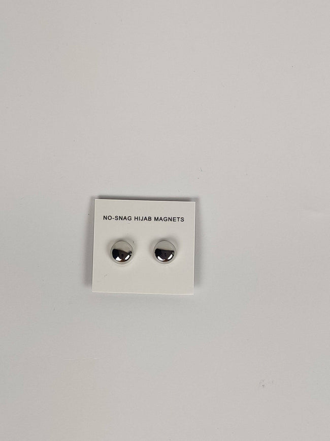 Plain Hijab Magnet - Shiny Finish - Silver